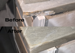Quartzite Countertop Edge Repair